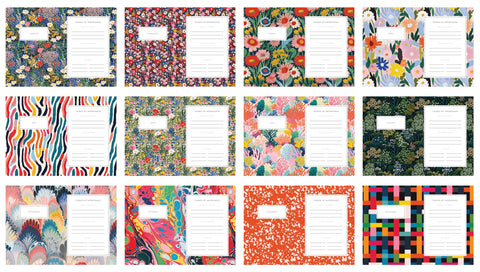 Ohh Deer A5 Large Diary 2025 - Painted Floral - month overview pages