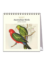 2027 Australian Birds calendar by John Gould with two parrots on a branch.