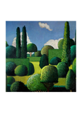 Jude Rose art card with a Parkland and green grass, trees and a blue sky