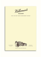 Vintage-style promotional flyer for Kellerman's Resort on a light yellow background