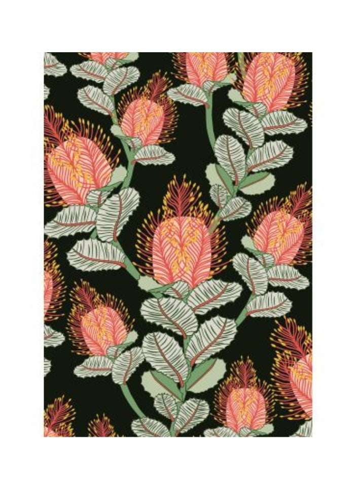 Kirsten Katz art card - Coral Banksias