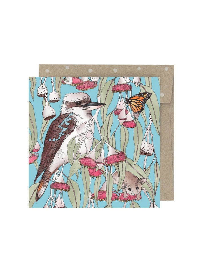 Earth Greeting small csard - Silver Princess Kookaburra by Victoria McGrane