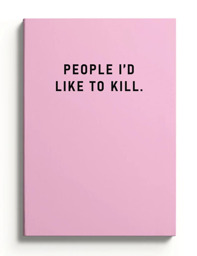 Ohh Deer lined notebook - People I'd Like to Kill