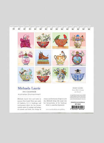 Michaela Laurie Desk Calendar 2025 - back