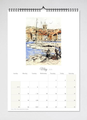 Margaret Olley Ink Sketches Wall Calendar 2025 - month