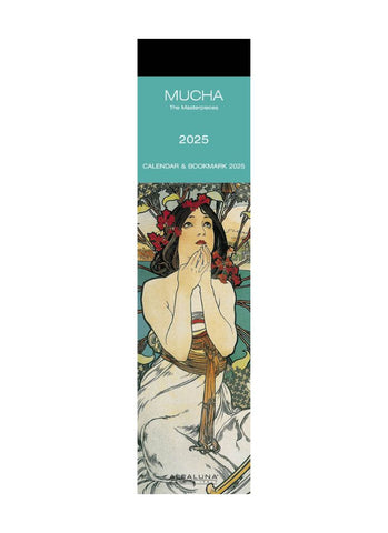 Mucha Bookmark Calendar 2025