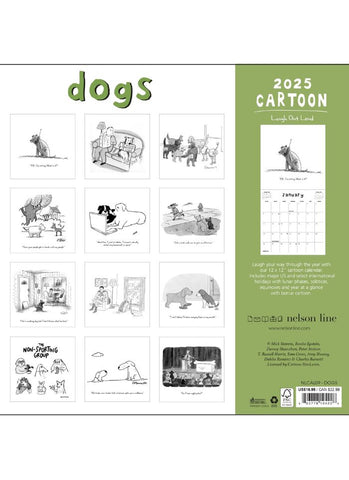New Yorker Cartoon Wall Calendar - Dogs 2025 - back