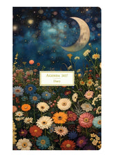 Agenda 2027 diary with floral design and night sky illustration