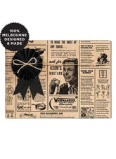 Vintage News Kraft wrapping paper in a 5m roll.