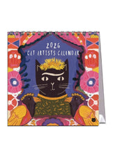 2026 Cat Artists Calendar with a colorful design on a white background