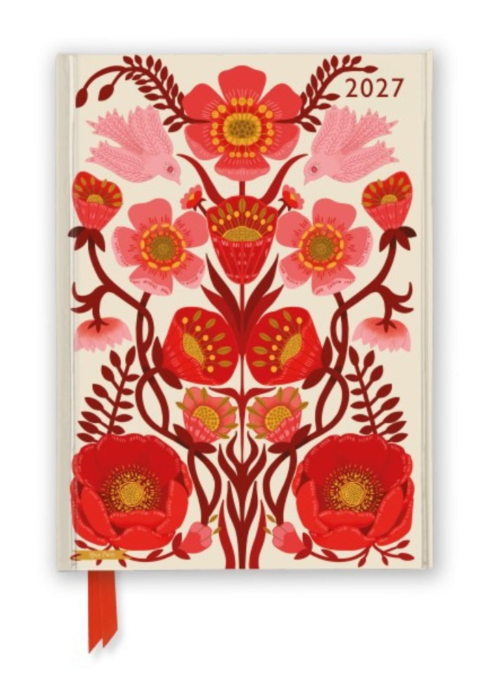 Floral design notebook with 2027 on a white background