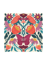 Floral and butterfly design calendar for 2027 on a white background