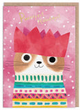 Ohh Deer Christmas Card - Crown Cat