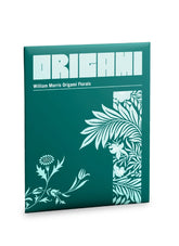 Teal package titled 'William Morris Origami Florals' with floral designs on a white background