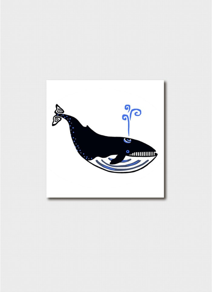 Pamela Drewitt Smith small art card - Whale