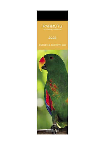 Parrots Bookmark Calendar 2025