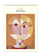 Paul Klee 2027 calendar with abstract face design on a beige background
