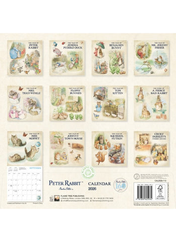 The World of Peter Rabbit Wall Calendar 2026
