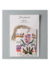Flora Waycott - Purple Flowers Gift Tags set of 6