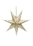 Gold, white and black spotted paper star decoration