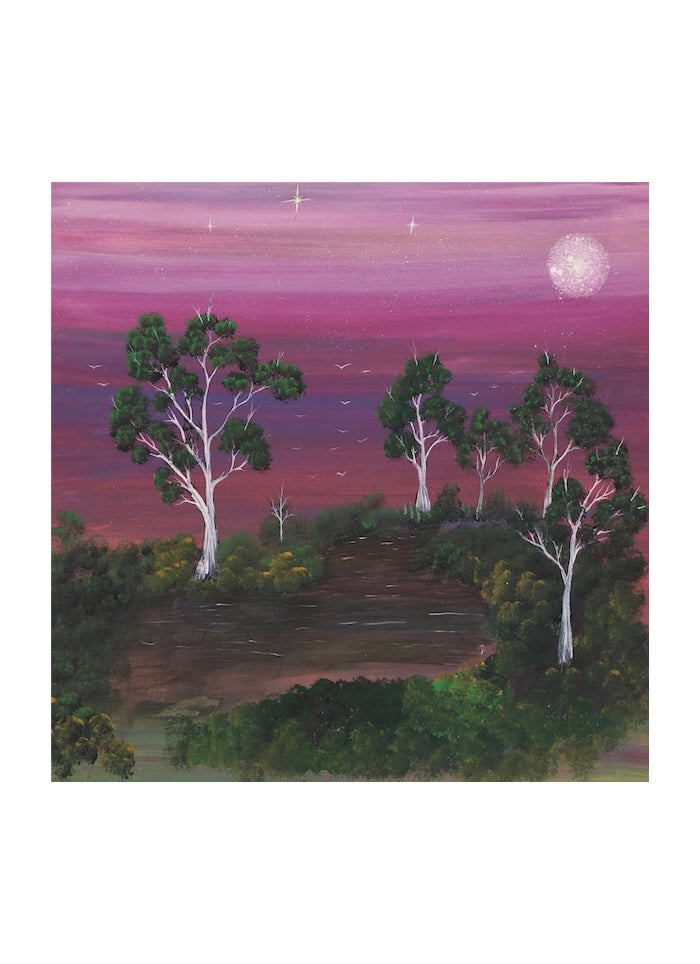 River and Land art card with artwork by Chea, of the Yorta Yorta people
