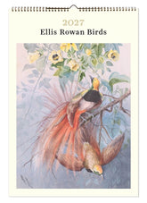 2027 Ellis Rowan Birds calendar with a colorful bird illustration on a white background