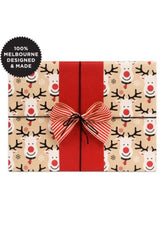 Rudolph Kraft wrapping paper in a 5m roll.