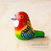 Songbird Eastern Rosella Paperweight red, green, yellow bird.