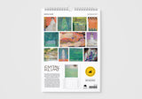 Klimt calendar with various artworks on a white background