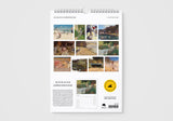 Calendar with Australian Impressionism theme on a white background