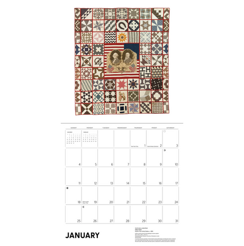 Pomegranate 2026 Calendar - Antique Quilts
