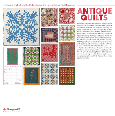 Pomegranate 2026 Calendar - Antique Quilts