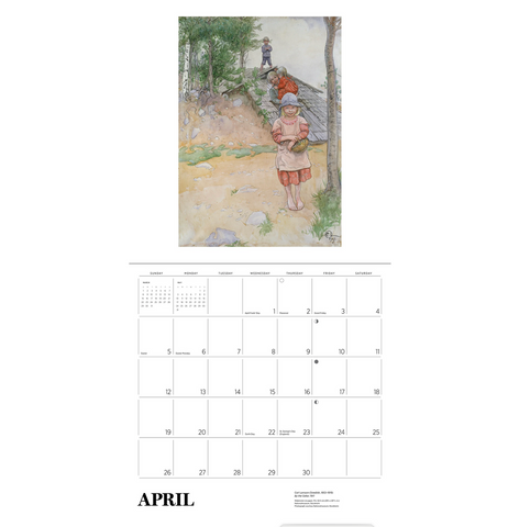 Carl Larsson Wall Calendar 2026