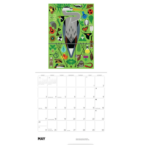 Charley Harper Wall Calendar 2026