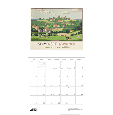 England By Rail: Vintage Travel Posters Wall Calendar 2026