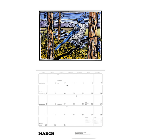 Molly Hashimoto: Birds Wall Calendar 2026