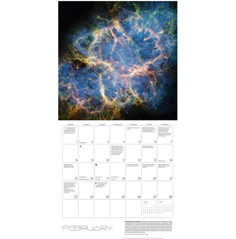 Space: Views from the Hubble and James Webb Telescopes Wall Calendar 2026