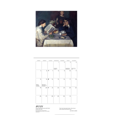 The Reading Woman Mini Wall Calendar 2026
