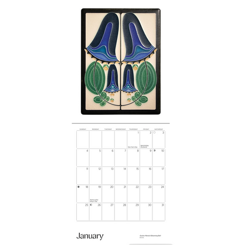 Arts & Crafts Tiles: Made by Motawi Tileworks Mini Wall Calendar 2026
