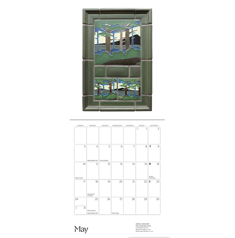 Arts & Crafts Tiles: Made by Motawi Tileworks Mini Wall Calendar 2026