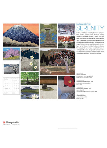 Serenity: Kazuyuki Ohtsu Wall Calendar 2026