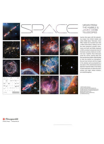 Space: Views from the Hubble and James Webb Telescopes Wall Calendar 2026