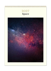 Calendar for 2027 with a space-themed cover featuring a nebula.