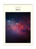 Calendar for 2027 with a space-themed cover featuring a nebula.