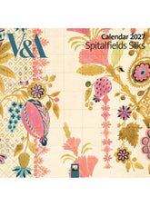 Calendar cover with floral patterns and V&A branding