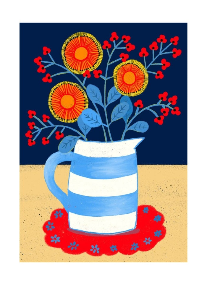A card by Jill Brailsford Gillian Mary - Orange Gum Tree Flowers.