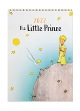 2027 The Little Prince calendar with illustration of a boy on a rock with a star.