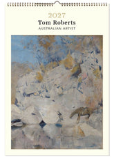 Calendar cover featuring an artwork by Tom Roberts with a horse and landscape.