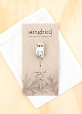 Songbird Lapel Pin - Snowy Owl