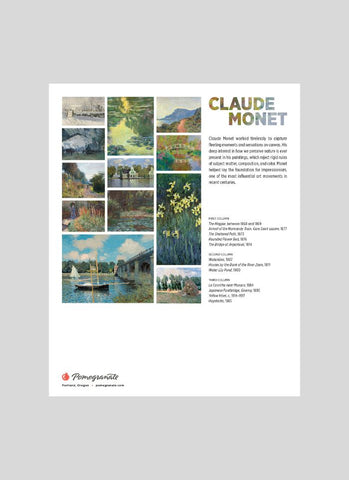 Claude Monet 2026 Mini Wall Calendar - back